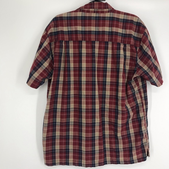 Penmans button down red blue plaid shirt men med - Picture 7 of 10
